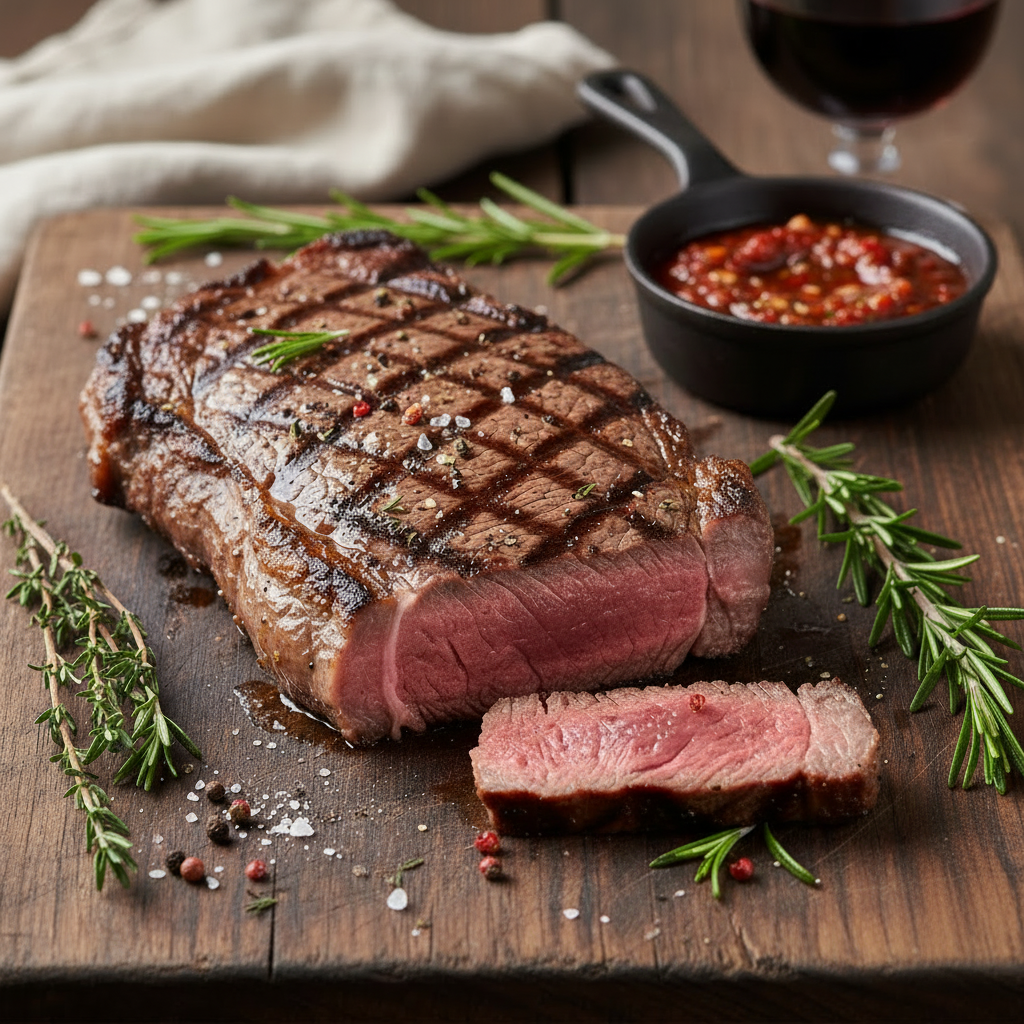 NY Strip on Wood - No Utensils
