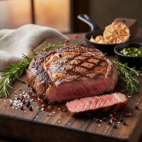 Ribeye on Wood